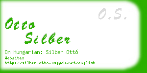 otto silber business card
